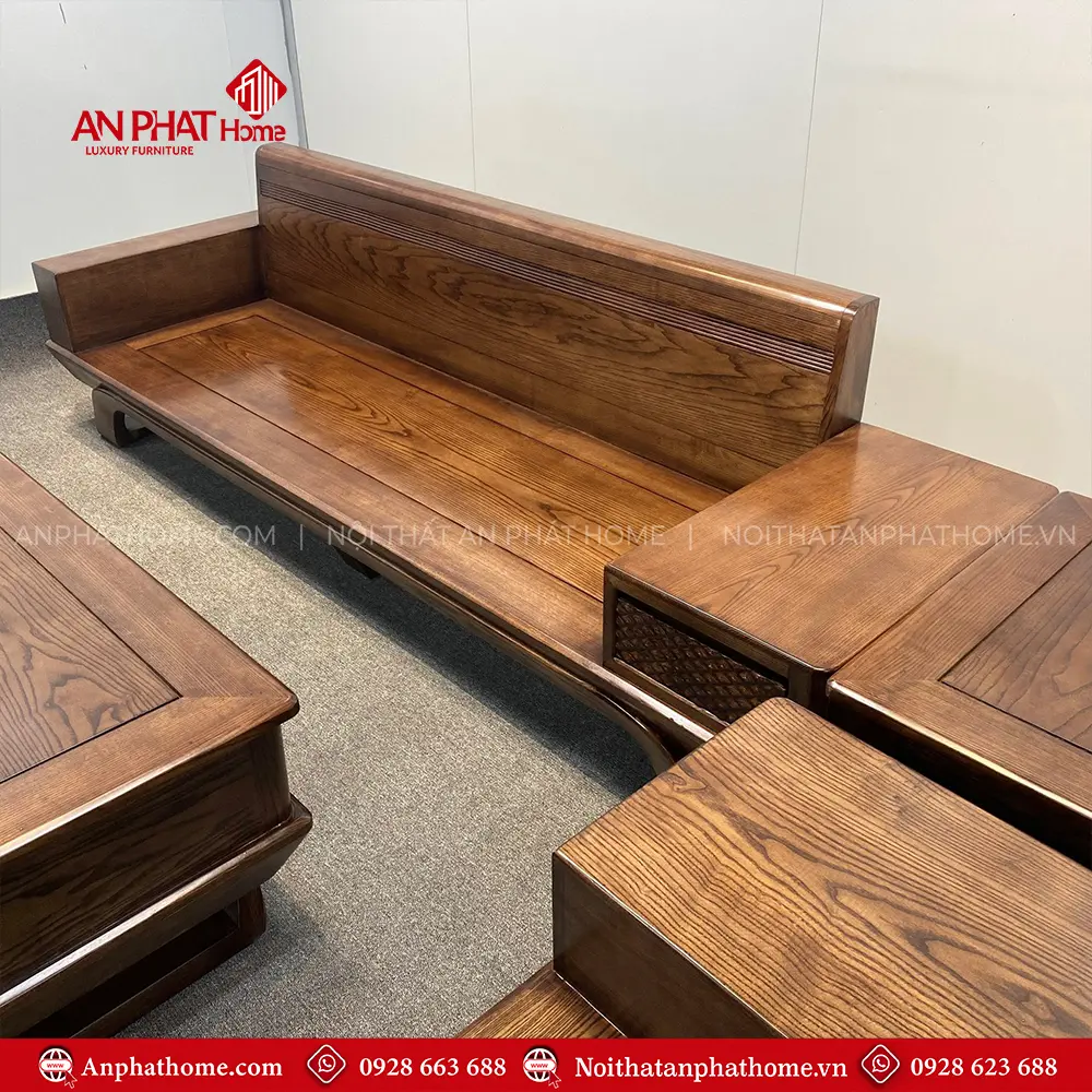 Bàn Ghế Phòng Khách Gỗ Sồi Hiện Đại F-1370 14 Bàn Ghế Phòng Khách Gỗ Sồi Hiện Đại F-1370