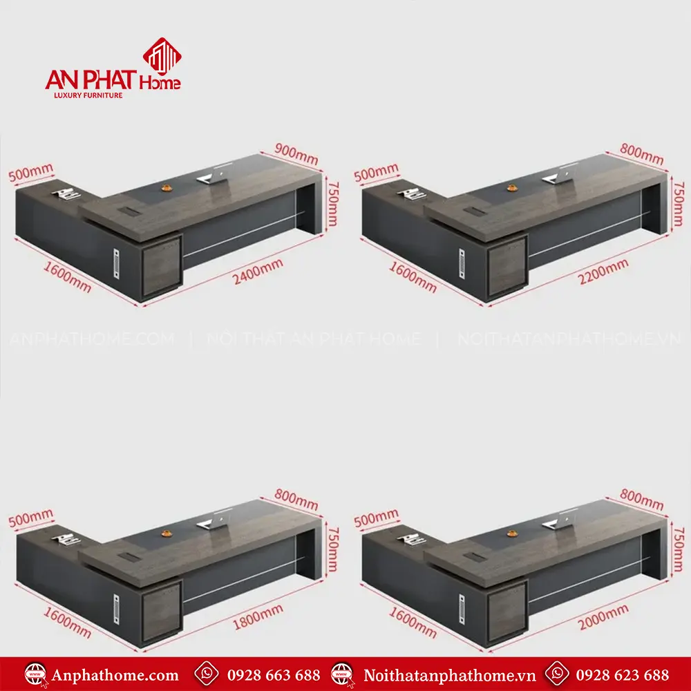 Bàn Giám Đốc Hiện Đại Cao Cấp Gỗ MDF B-2877 9 Bàn Giám Đốc Hiện Đại Cao Cấp Gỗ MDF B-2877