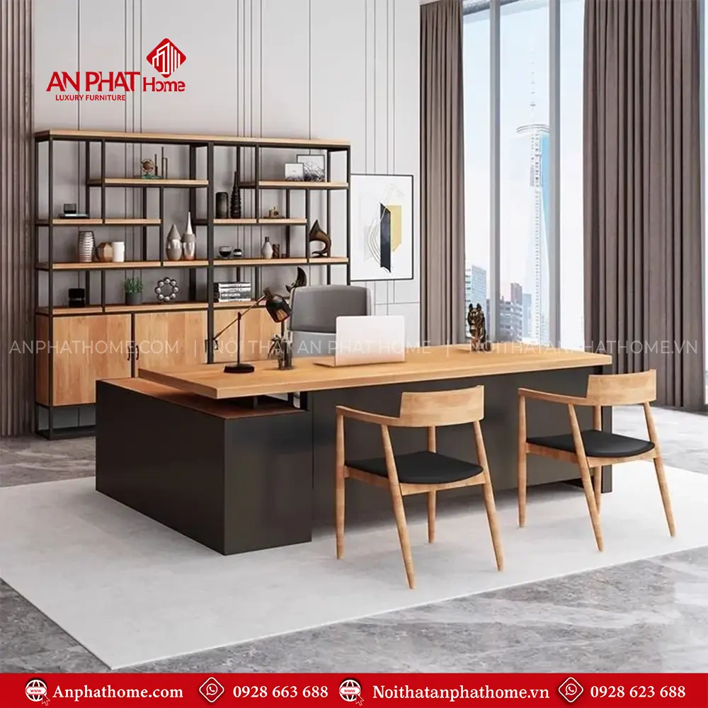 Bàn Giám Đốc Hiện Đại Gỗ Công Nghiệp B-2879 9 Bàn Giám Đốc Hiện Đại Gỗ Công Nghiệp B-2879
