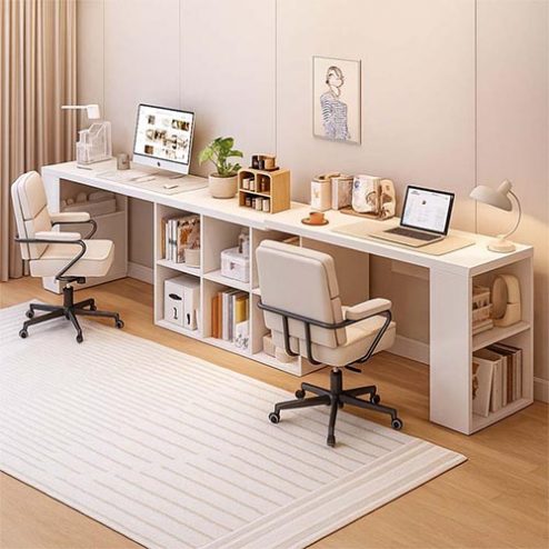 Bàn Học Đôi Hiện Đại Gỗ MDF B-2889