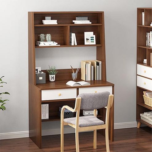 Bàn Học Liền Giá Sách Gỗ MDF B-2880