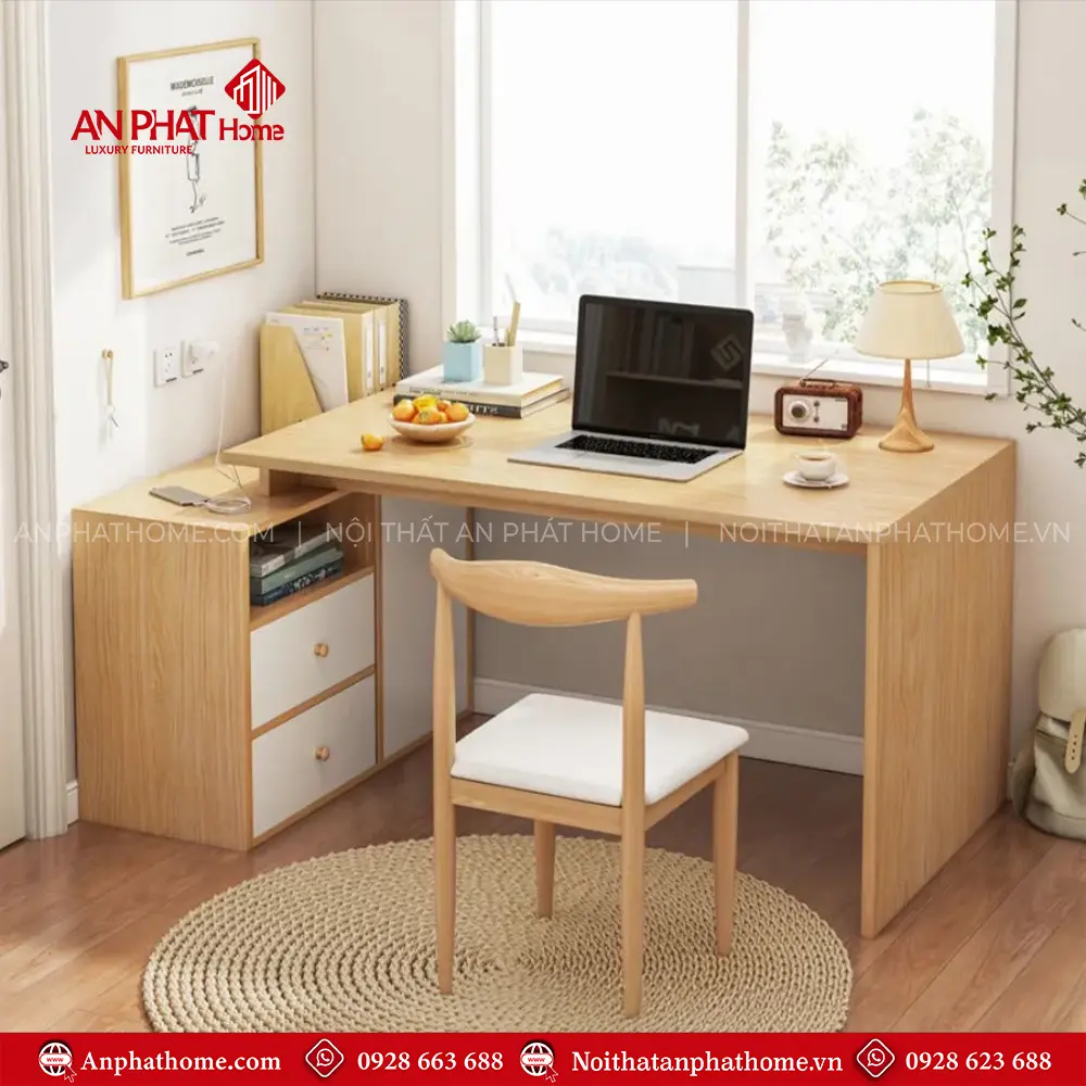 Bàn Làm Việc Gỗ Công Nghiệp Có Hộc Tủ B-2863 5 Bàn Làm Việc Gỗ Công Nghiệp Có Hộc Tủ B-2863