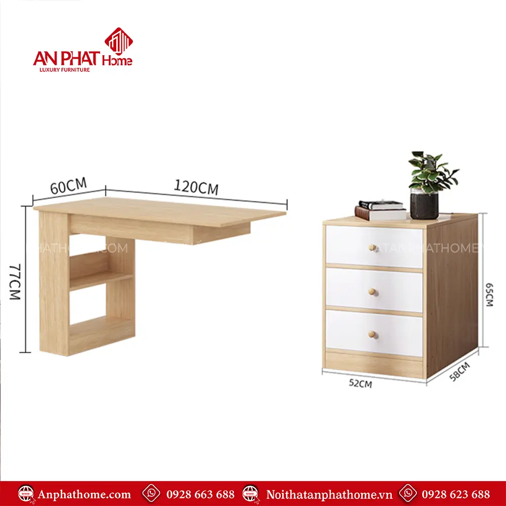 Bàn Làm Việc Hiện Đại Gỗ MDF B-2898 9 Bàn Làm Việc Hiện Đại Gỗ MDF B-2898