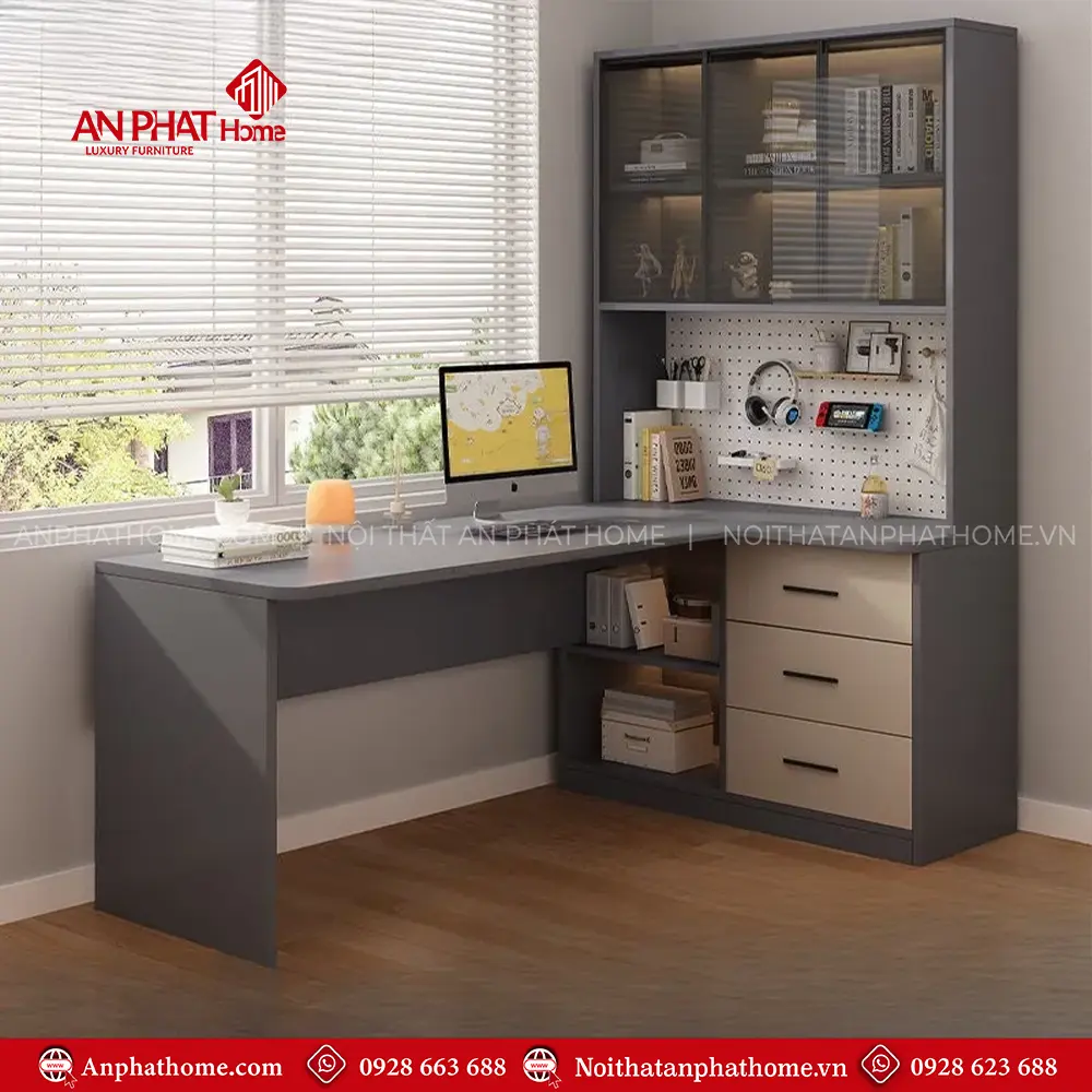 Bàn Làm Việc Hiện Đại Kết Hợp Kệ Sách B-2867 6 Bàn Làm Việc Hiện Đại Kết Hợp Kệ Sách B-2867