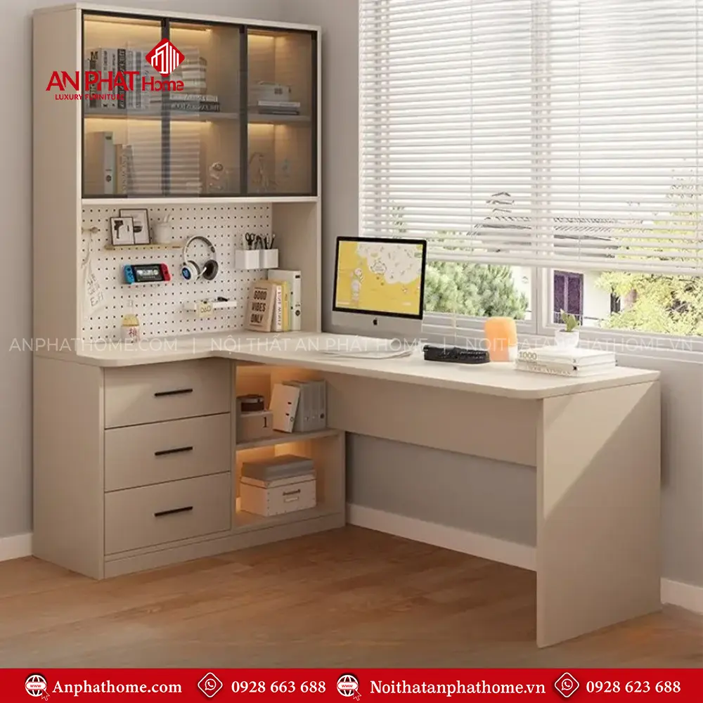 Bàn Làm Việc Hiện Đại Kết Hợp Kệ Sách B-2867 5 Bàn Làm Việc Hiện Đại Kết Hợp Kệ Sách B-2867
