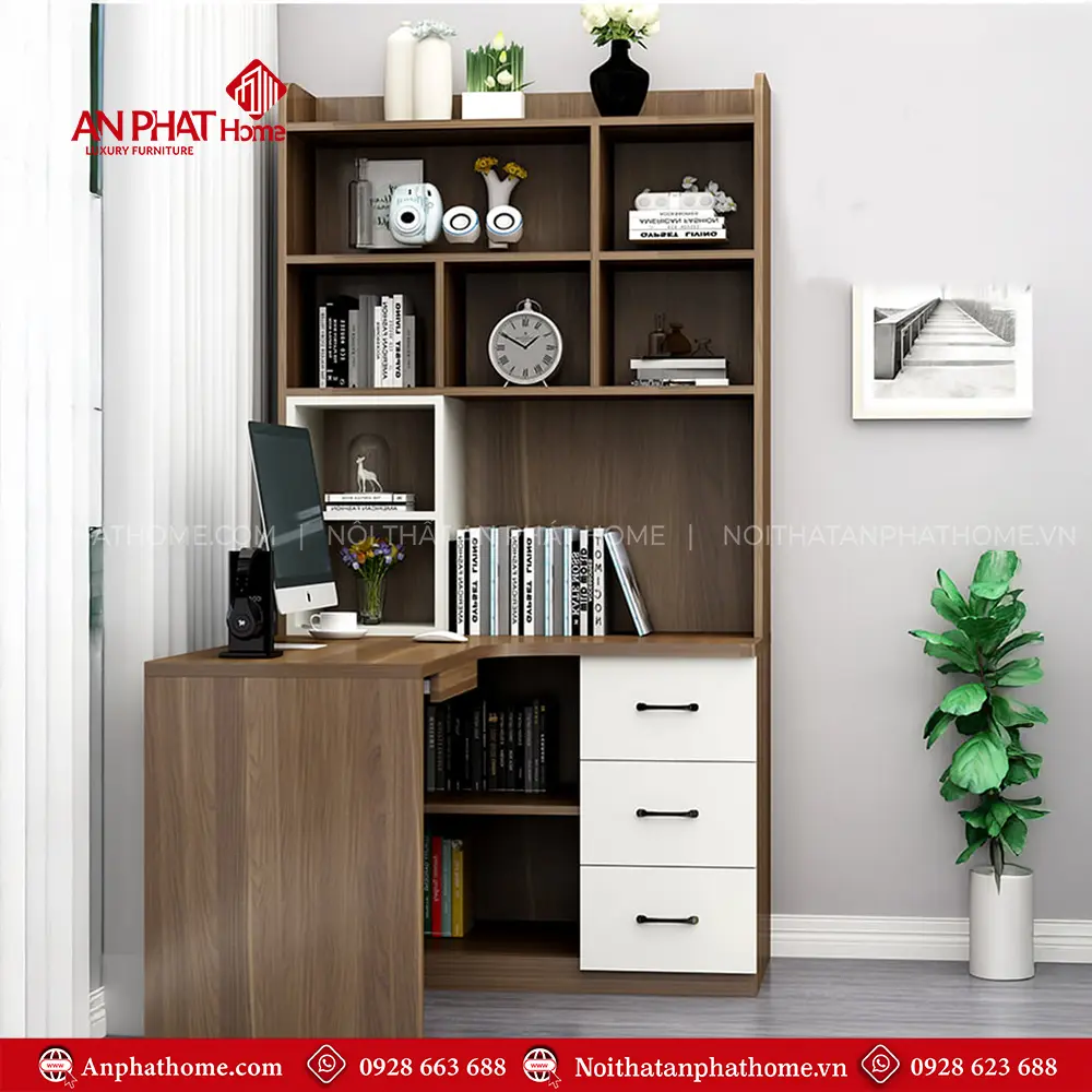 Bàn Làm Việc Kết Hợp Kệ Sách B-2890 14 Bàn Làm Việc Kết Hợp Kệ Sách B-2890