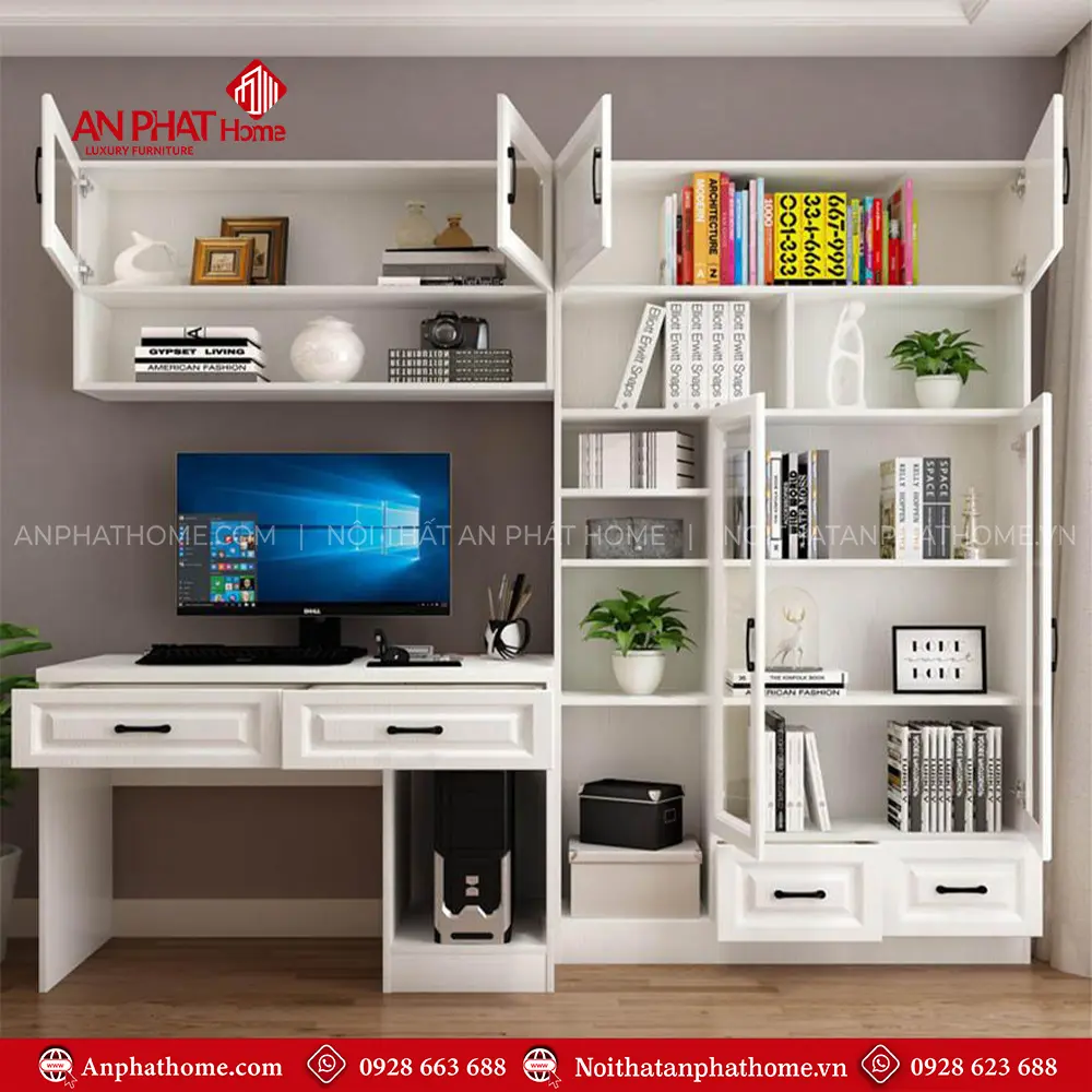 Bàn Làm Việc Kết Hợp Tủ Hiện Đại B-2897 11 Bàn Làm Việc Kết Hợp Tủ Hiện Đại B-2897