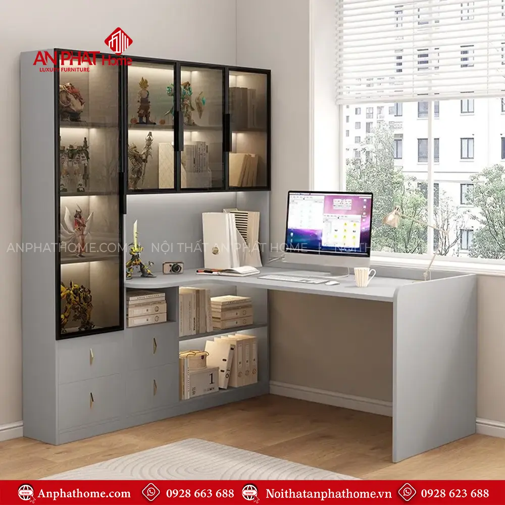 Bàn Làm Việc Kết Hợp Tủ Sách B-2866 14 Bàn Làm Việc Kết Hợp Tủ Sách B-2866
