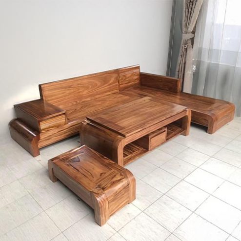 Bộ Bàn Ghế Sofa Cao Cấp Gỗ Hương Xám F-1337