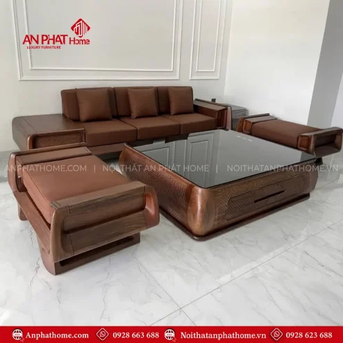 bo ban ghe sofa go oc cho cao cap thiet ke hien dai f 134100001