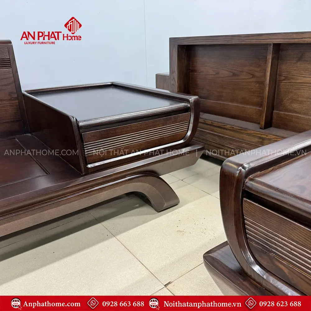 Bộ Bàn Ghế Sofa Gỗ Sồi Cao Cấp Sang Trọng F-1350 11 Bộ Bàn Ghế Sofa Gỗ Sồi Cao Cấp Sang Trọng F-1350
