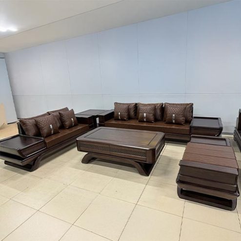 Bộ Bàn Ghế Sofa Gỗ Sồi Cao Cấp Sang Trọng F-1350
