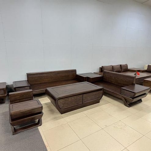 Bộ Bàn Ghế Sofa Gỗ Sồi Hiện Đại Sang Trọng F-1347
