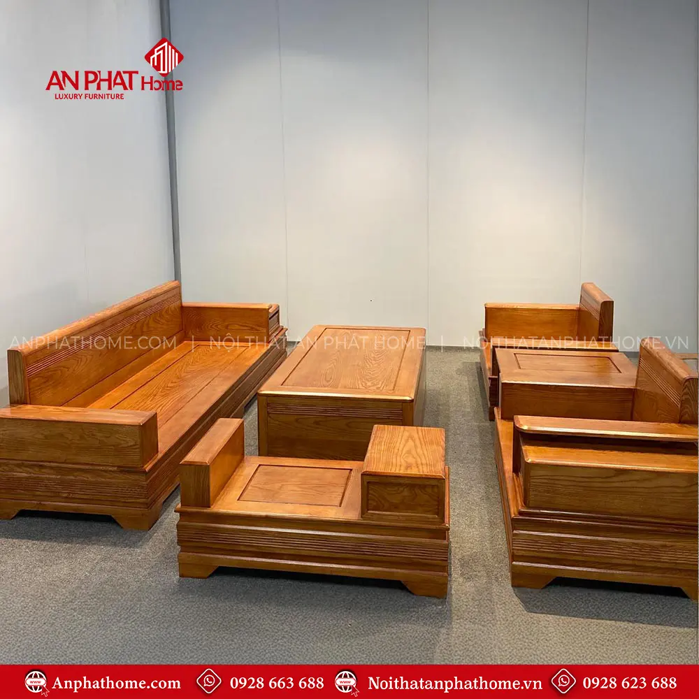 Bộ Bàn Ghế Sofa Gỗ Sồi Nga Sang Trọng Hiện Đại F-1362 9 Bộ Bàn Ghế Sofa Gỗ Sồi Nga Sang Trọng Hiện Đại F-1362