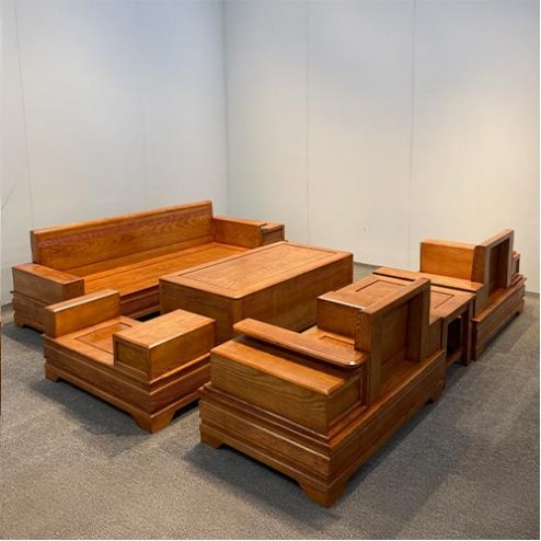 Bộ Bàn Ghế Sofa Gỗ Sồi Nga Sang Trọng Hiện Đại F-1362