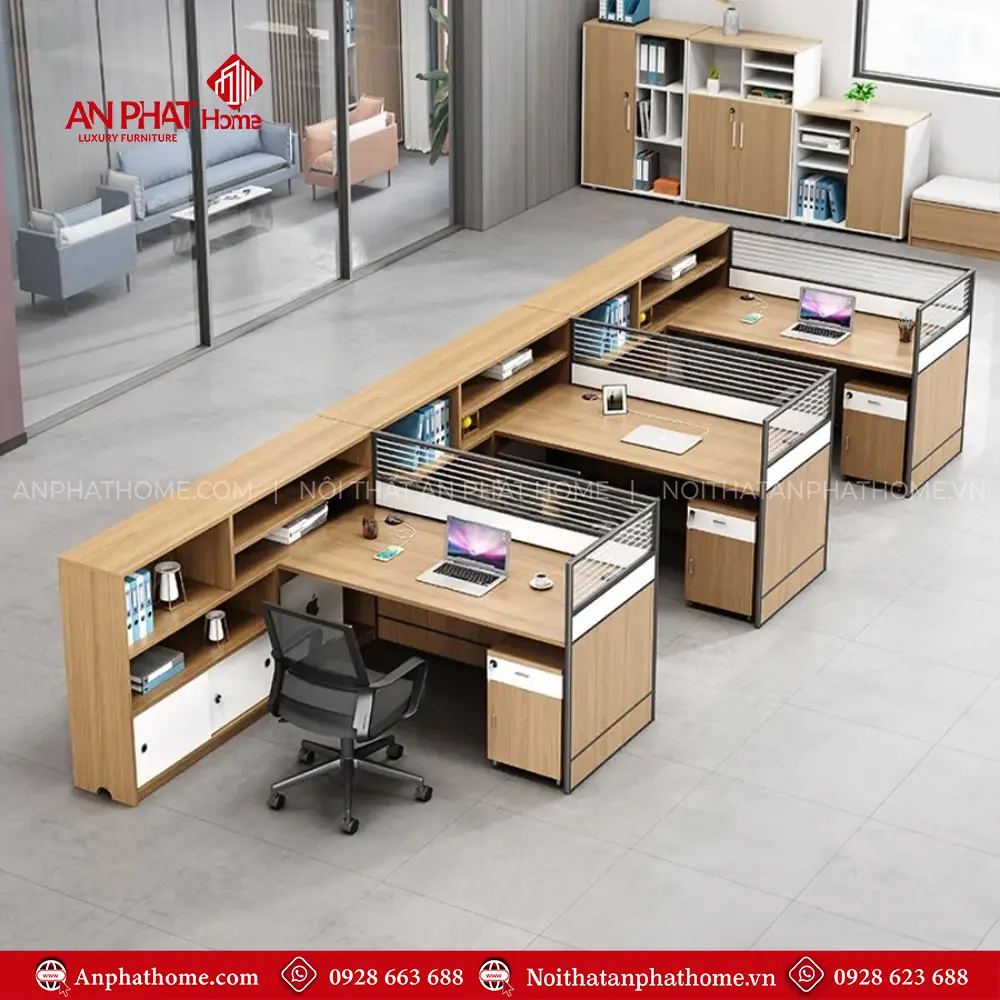 Cụm Bàn Làm Việc Hiện Đại Gỗ MDF B-2872 16 Cụm Bàn Làm Việc Hiện Đại Gỗ MDF B-2872