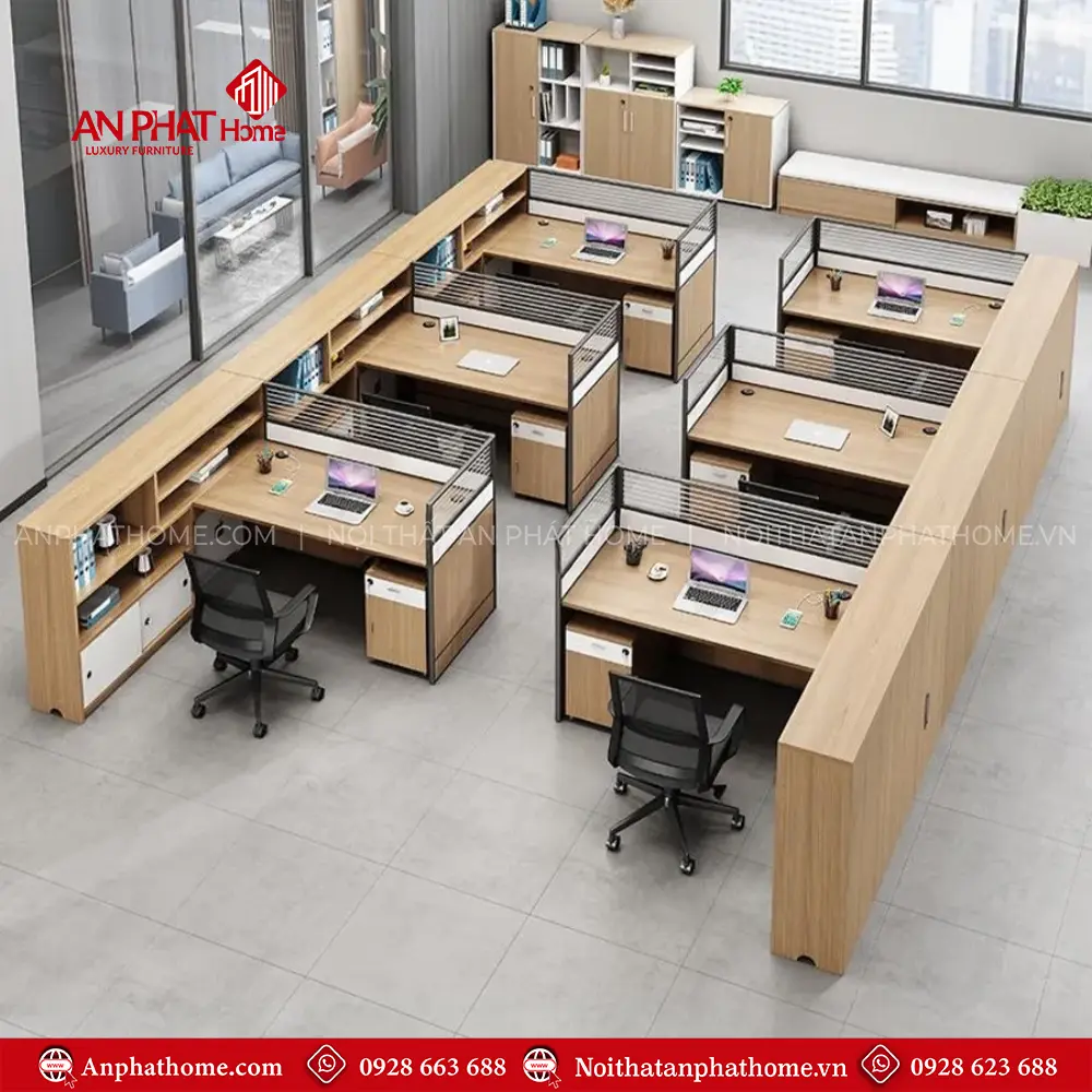 Cụm Bàn Làm Việc Hiện Đại Gỗ MDF B-2872 15 Cụm Bàn Làm Việc Hiện Đại Gỗ MDF B-2872