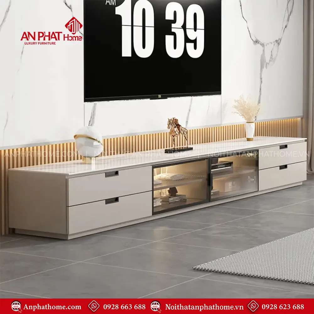 Kệ Tivi Phòng Khách Hiện Đại Cánh Kính T-5408 15 Kệ Tivi Phòng Khách Hiện Đại Cánh Kính T-5408