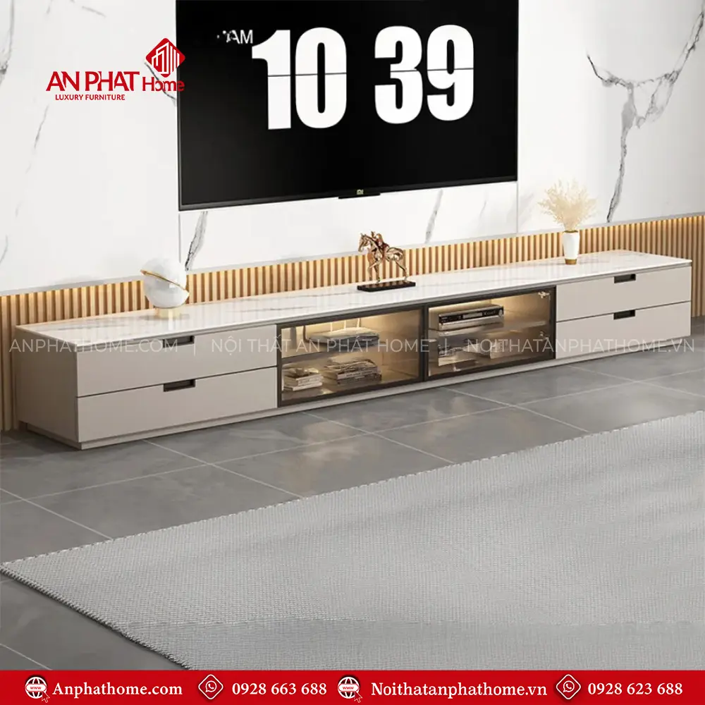 Kệ Tivi Phòng Khách Hiện Đại Cánh Kính T-5408 13 Kệ Tivi Phòng Khách Hiện Đại Cánh Kính T-5408