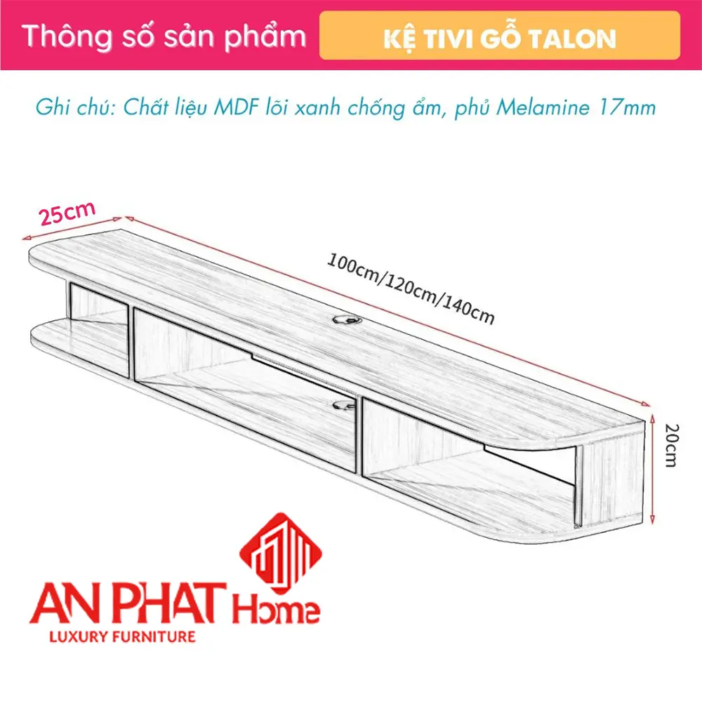 Kệ Tivi Treo Tường Hiện Đại T-5389 15 Kệ Tivi Treo Tường Hiện Đại T-5389