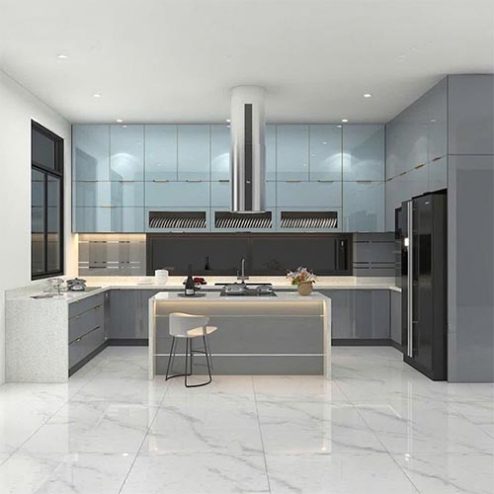 Mẫu Tủ Bếp Chung Cư Hiện Đại TB-1001