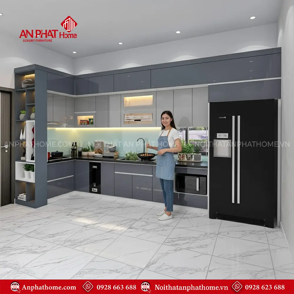 Mẫu Tủ Bếp Đẹp Thiết Kế Hiện Đại TB-913 11 Mẫu Tủ Bếp Đẹp Thiết Kế Hiện Đại TB-913