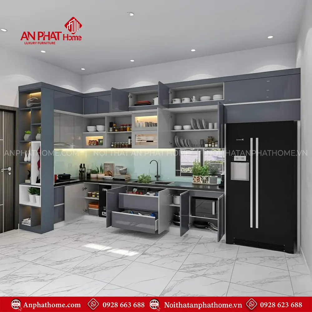Mẫu Tủ Bếp Đẹp Thiết Kế Hiện Đại TB-913 10 Mẫu Tủ Bếp Đẹp Thiết Kế Hiện Đại TB-913