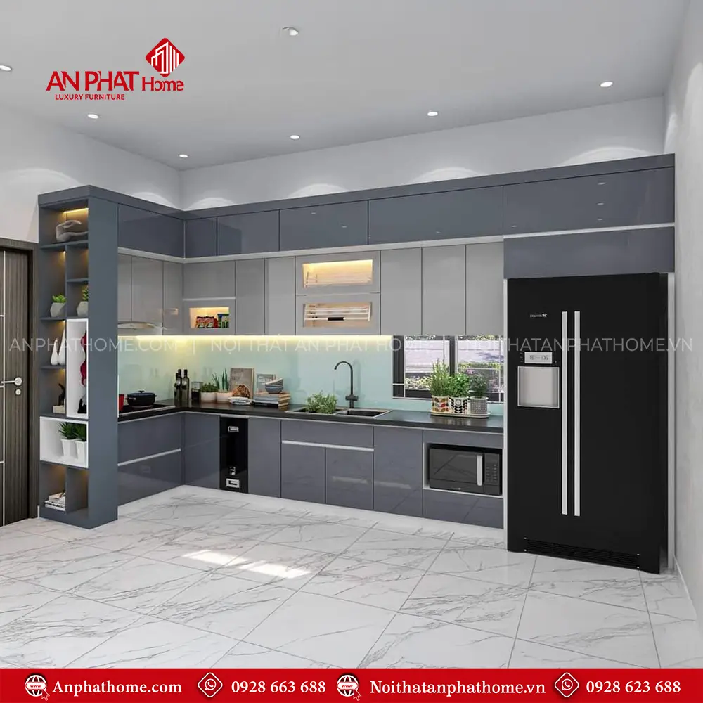 Mẫu Tủ Bếp Đẹp Thiết Kế Hiện Đại TB-913 9 Mẫu Tủ Bếp Đẹp Thiết Kế Hiện Đại TB-913