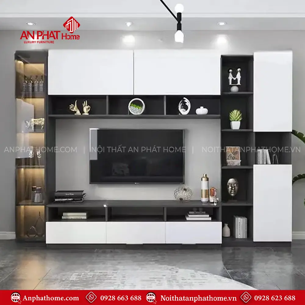 Mẫu Tủ Kệ Tivi Cánh Kính Hiện Đại T-5398 13 Mẫu Tủ Kệ Tivi Cánh Kính Hiện Đại T-5398