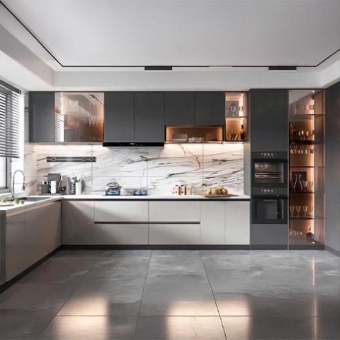 Tủ Bếp Cao Cấp Inox 304 Cánh Kính TB-946
