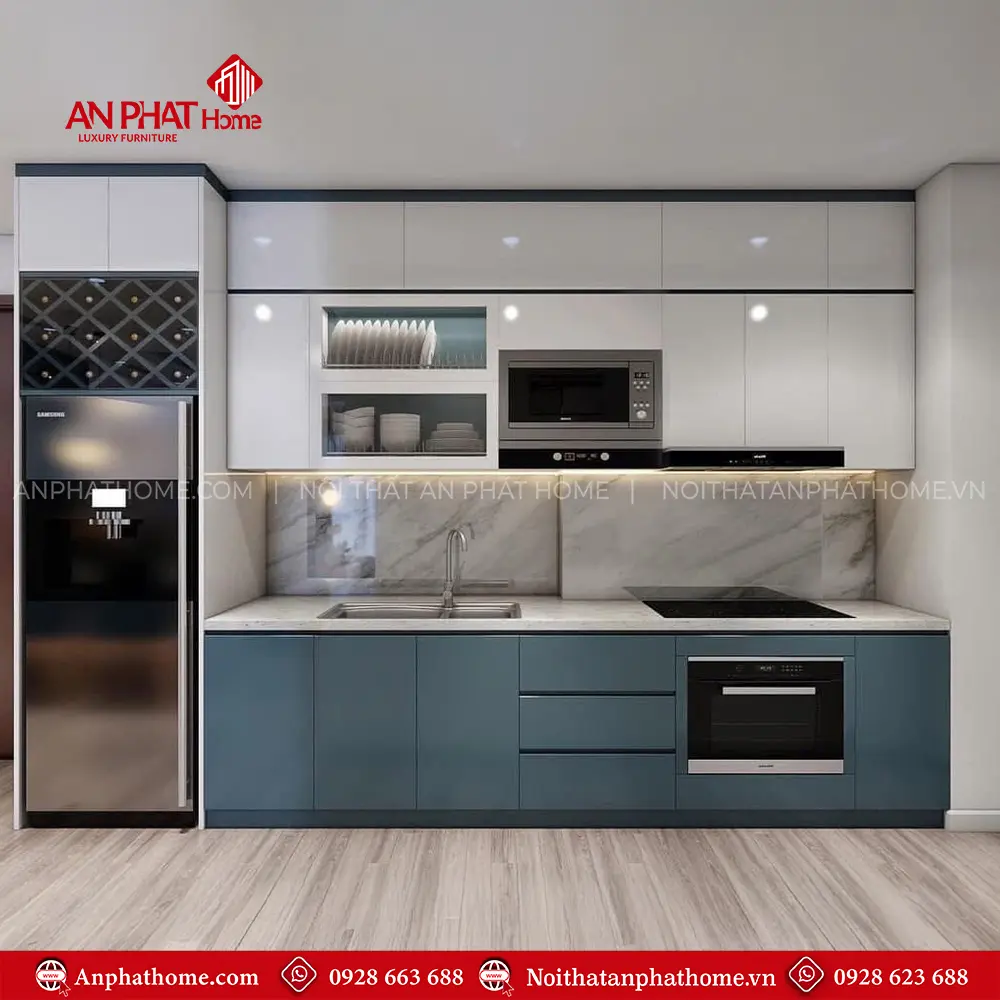 Tủ Bếp Đẹp Gỗ MDF Hiện Đại TB-907 9 Tủ Bếp Đẹp Gỗ MDF Hiện Đại TB-907