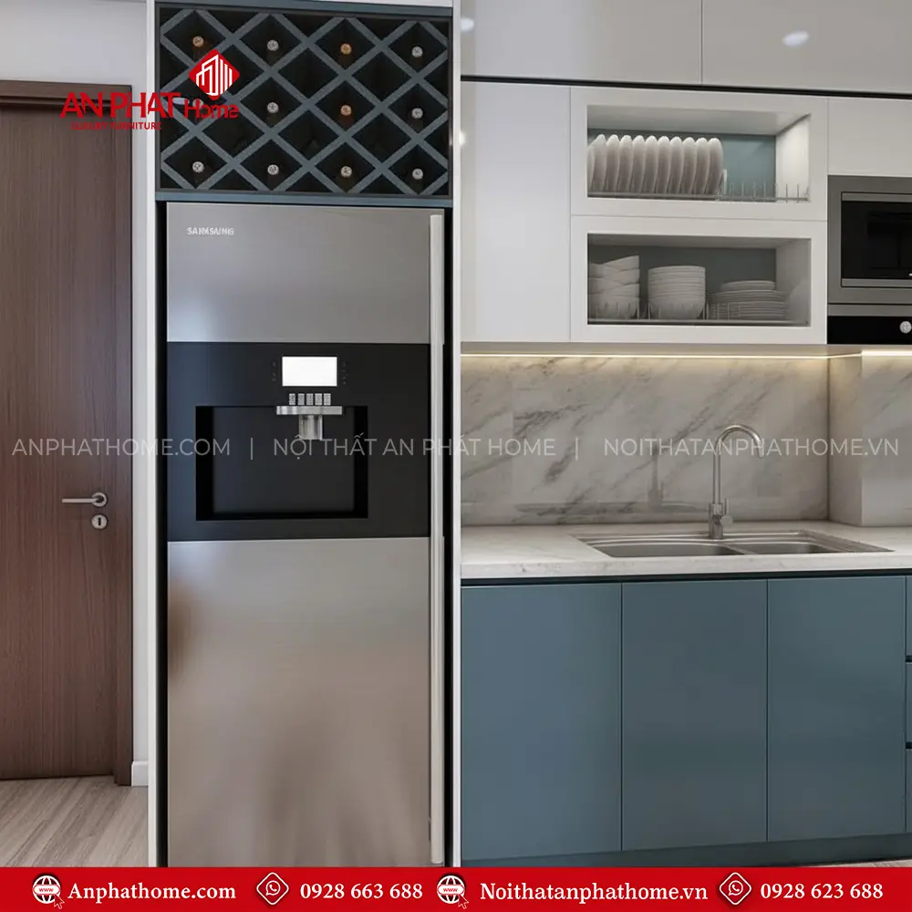 Tủ Bếp Đẹp Gỗ MDF Hiện Đại TB-907 12 Tủ Bếp Đẹp Gỗ MDF Hiện Đại TB-907