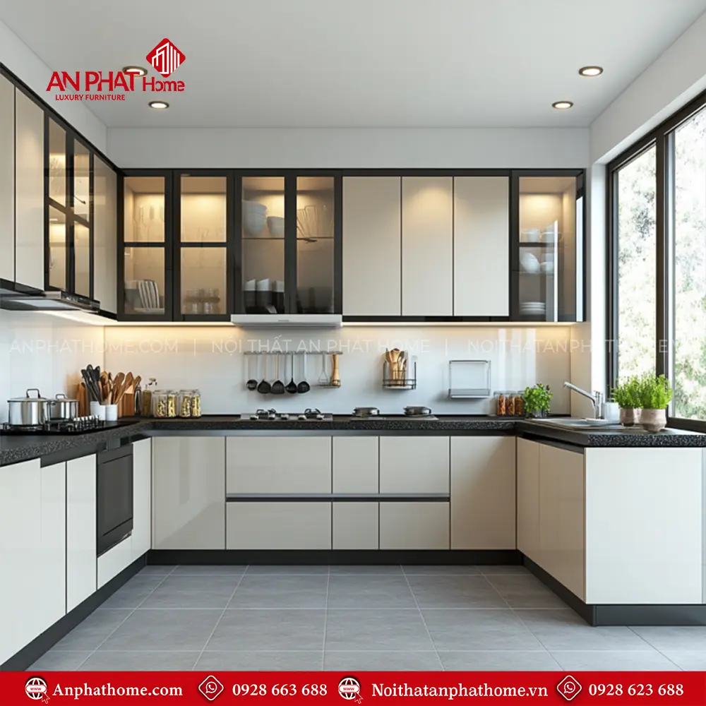 Tủ Bếp Đẹp Phủ Acrylic Sang Trọng TB-906 9 Tủ Bếp Đẹp Phủ Acrylic Sang Trọng TB-906