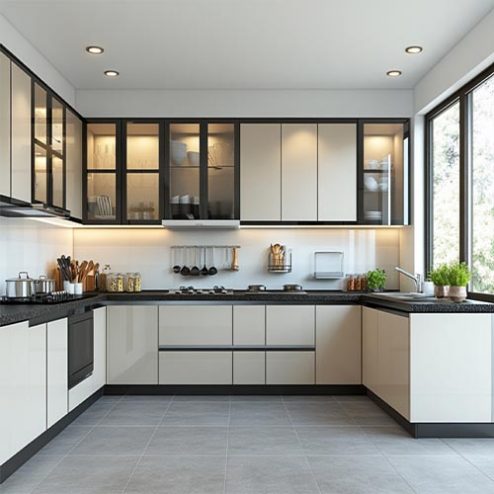 Tủ Bếp Đẹp Phủ Acrylic Sang Trọng TB-906