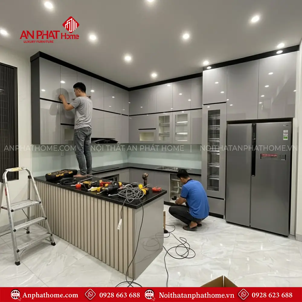 Tủ Bếp Đẹp Phủ Acrylic Sang Trọng TB-924 9 Tủ Bếp Đẹp Phủ Acrylic Sang Trọng TB-924