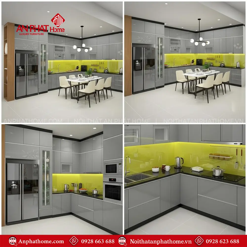 Tủ Bếp Đẹp Phủ Acrylic Sang Trọng TB-940 11 Tủ Bếp Đẹp Phủ Acrylic Sang Trọng TB-940