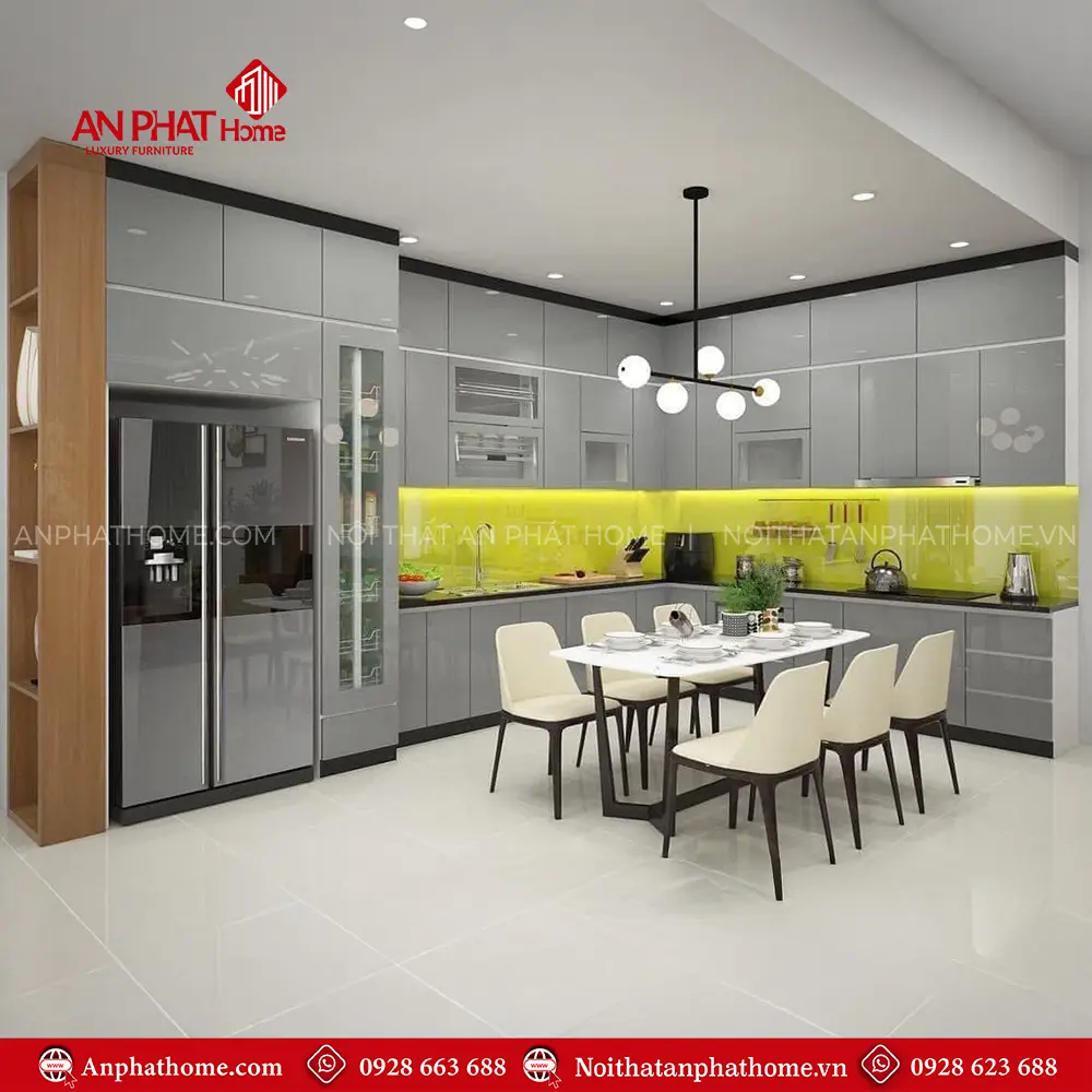 Tủ Bếp Đẹp Phủ Acrylic Sang Trọng TB-940 9 Tủ Bếp Đẹp Phủ Acrylic Sang Trọng TB-940