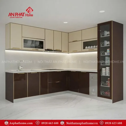 Tủ Bếp Đẹp Thiết Kế Góc TB-1007