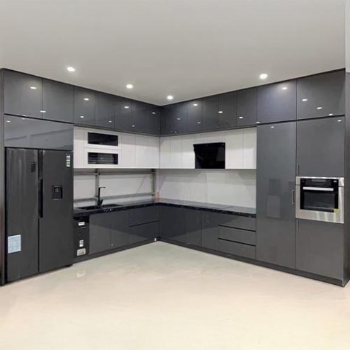 Tủ Bếp Hiện Đại Gỗ MDF Cánh Phủ Acrylic TB-943