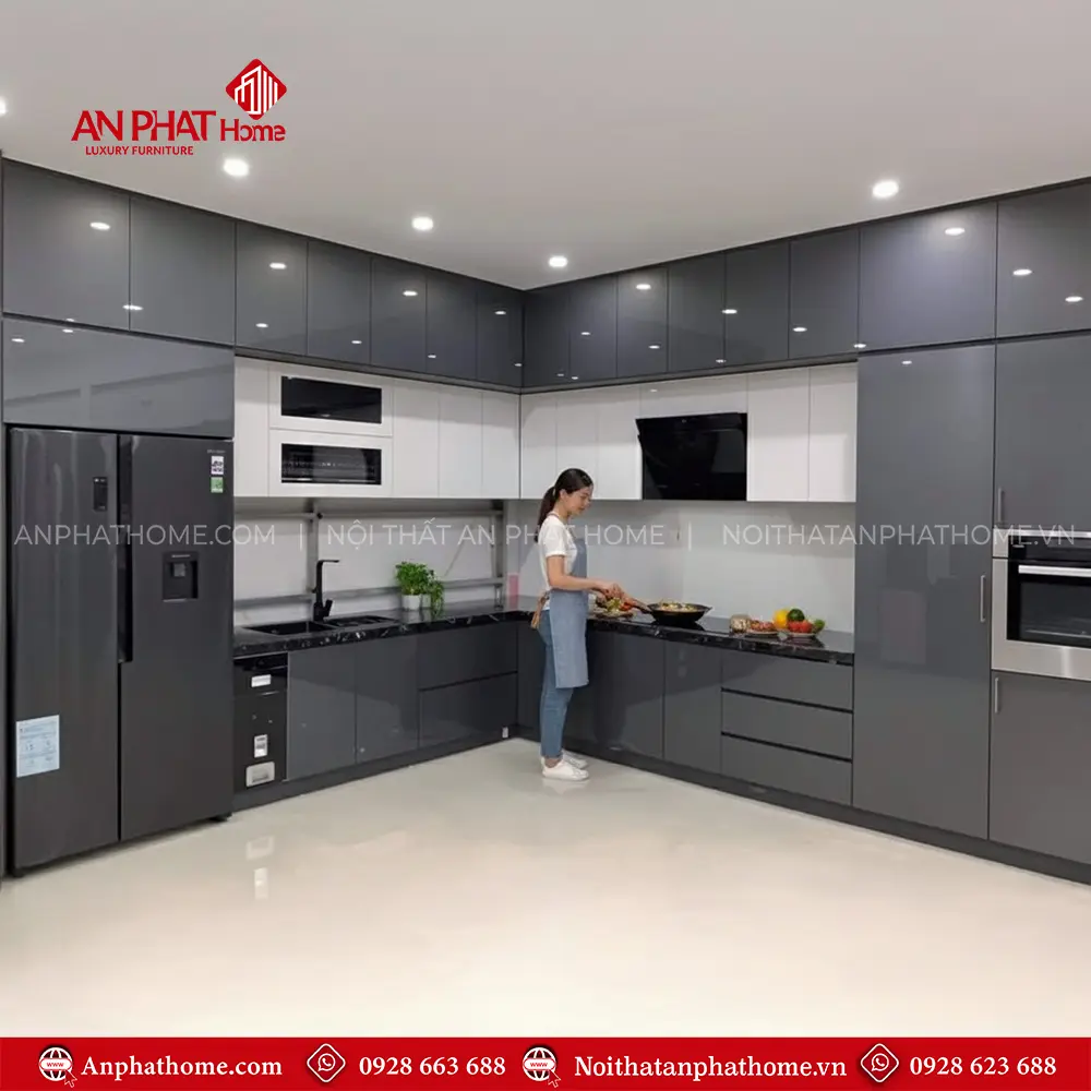 Tủ Bếp Inox 304 Cánh Phủ Acrylic TB-912 8 Tủ Bếp Inox 304 Cánh Phủ Acrylic TB-912
