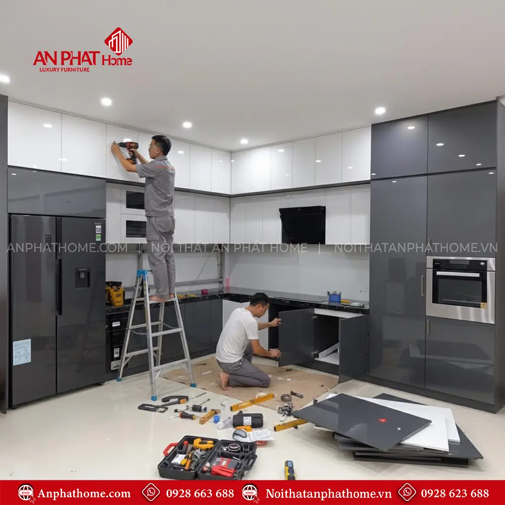 Tủ Bếp Inox 304 Cánh Phủ Acrylic TB-912 9 Tủ Bếp Inox 304 Cánh Phủ Acrylic TB-912