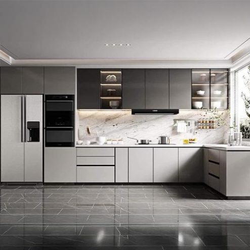 Tủ Bếp Inox 304 Cao Cấp Cánh Kính Đẹp TB-945
