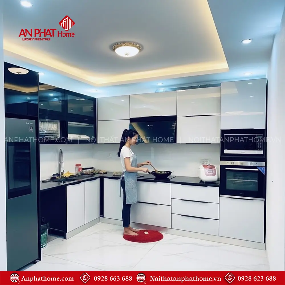 Tủ Bếp INOX Cánh Acrylic Cực Đẹp TB-916 8 Tủ Bếp INOX Cánh Acrylic Cực Đẹp TB-916