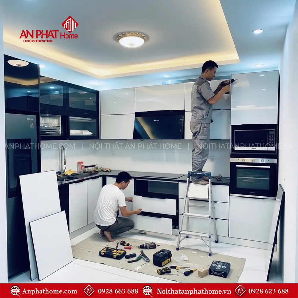 Tủ Bếp INOX Cánh Acrylic Cực Đẹp TB-916 9 Tủ Bếp INOX Cánh Acrylic Cực Đẹp TB-916