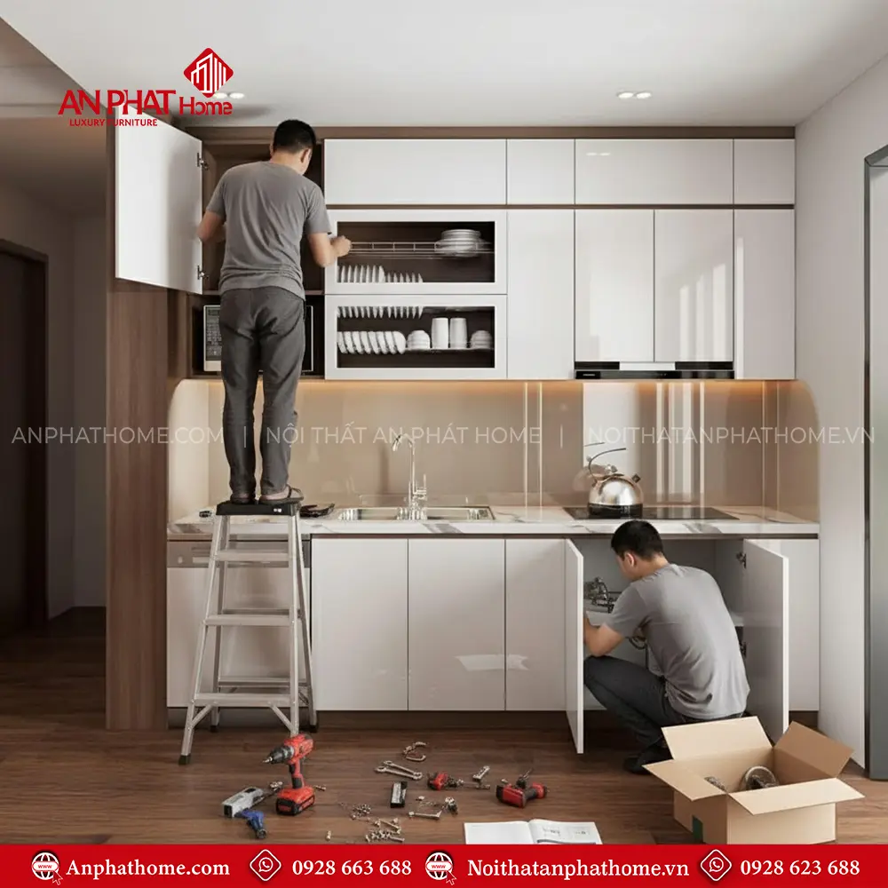Tủ Bếp MDF Cốt Thái Hiện Đại TB-954 9 Tủ Bếp MDF Cốt Thái Hiện Đại TB-954