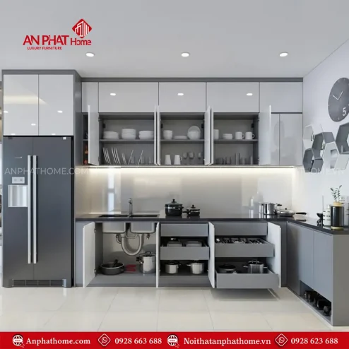 tu bep mdf phu acrylic sang trong tb 91000002