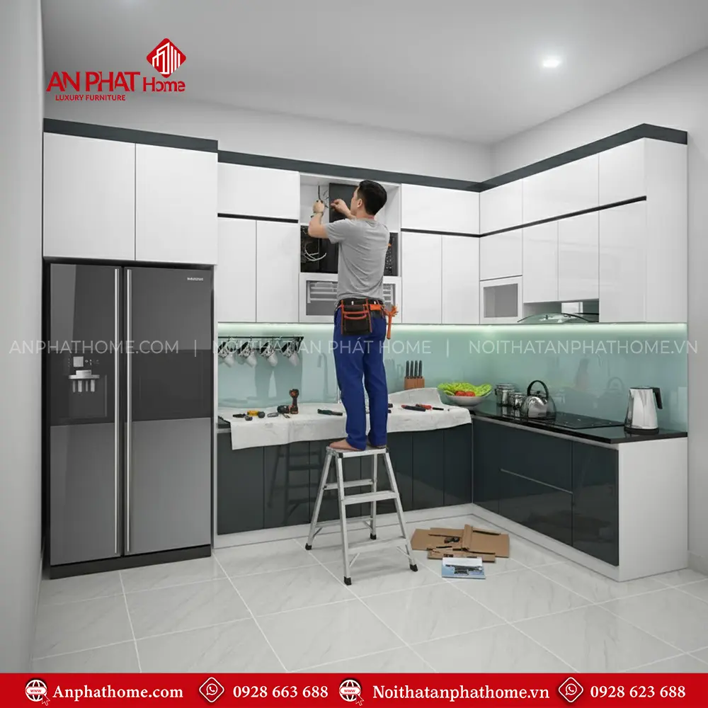 Tủ Bếp Nhựa Hiện Đại TB-928 8 Tủ Bếp Nhựa Hiện Đại TB-928