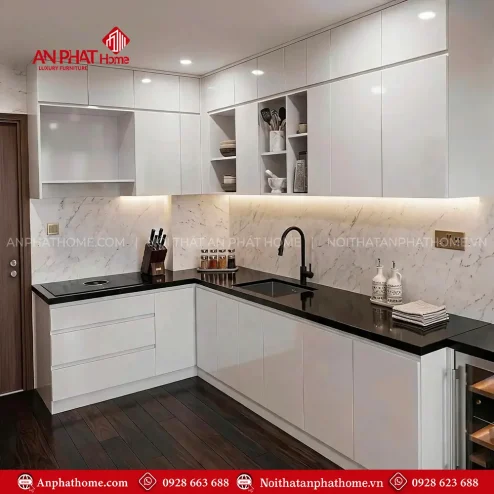 Tủ Bếp Nhựa Picomat Cao Cấp Hiện Đại TB-966