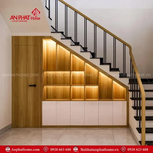 Tủ Cầu Thang Đa Năng Sang Trọng T-5357