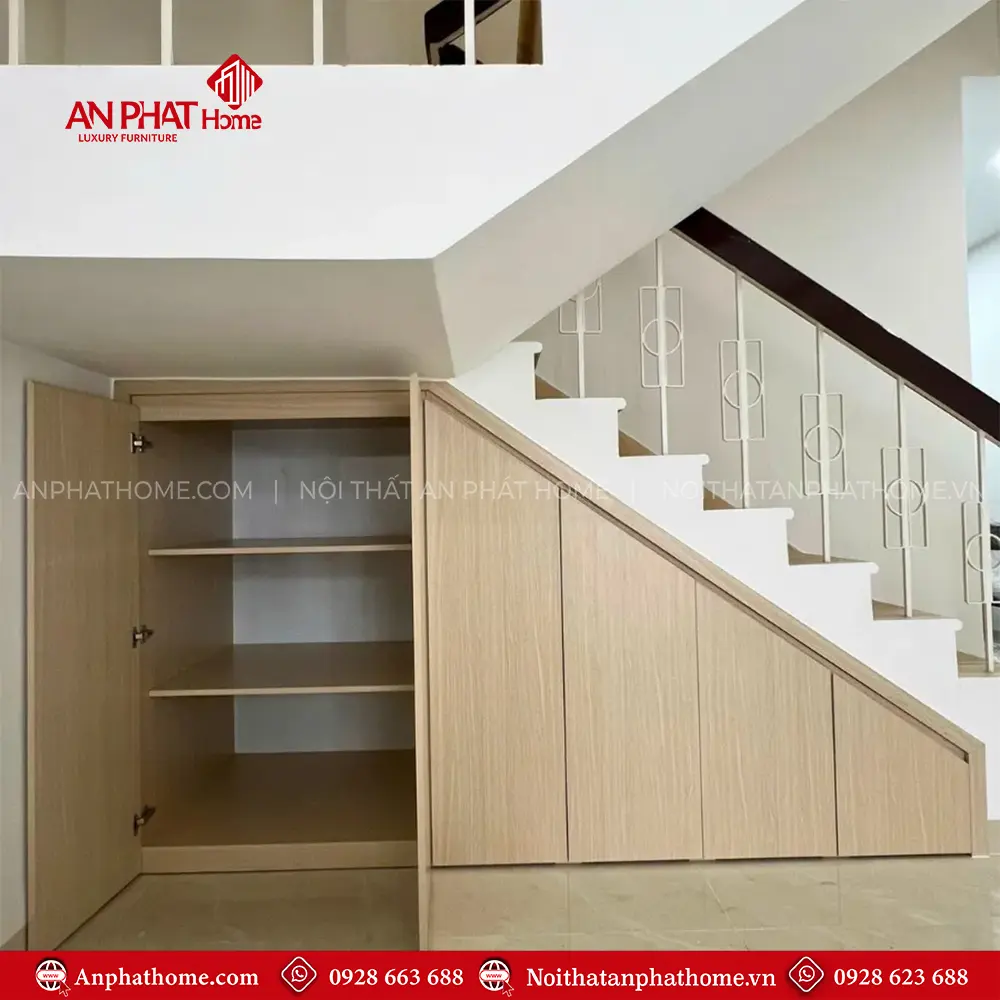 Tủ Cầu Thang Gỗ MDF T-5361 10 Tủ Cầu Thang Gỗ MDF T-5361